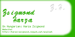 zsigmond harza business card